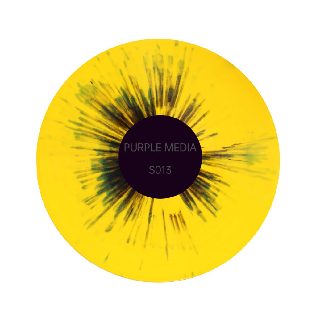 Customized Splatter Color Vinyl Yellow and Black  Purple Media